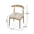 Chaises de salle à manger GDFStudio Covey en tissu d'inspiration scandinave (lot de 2)