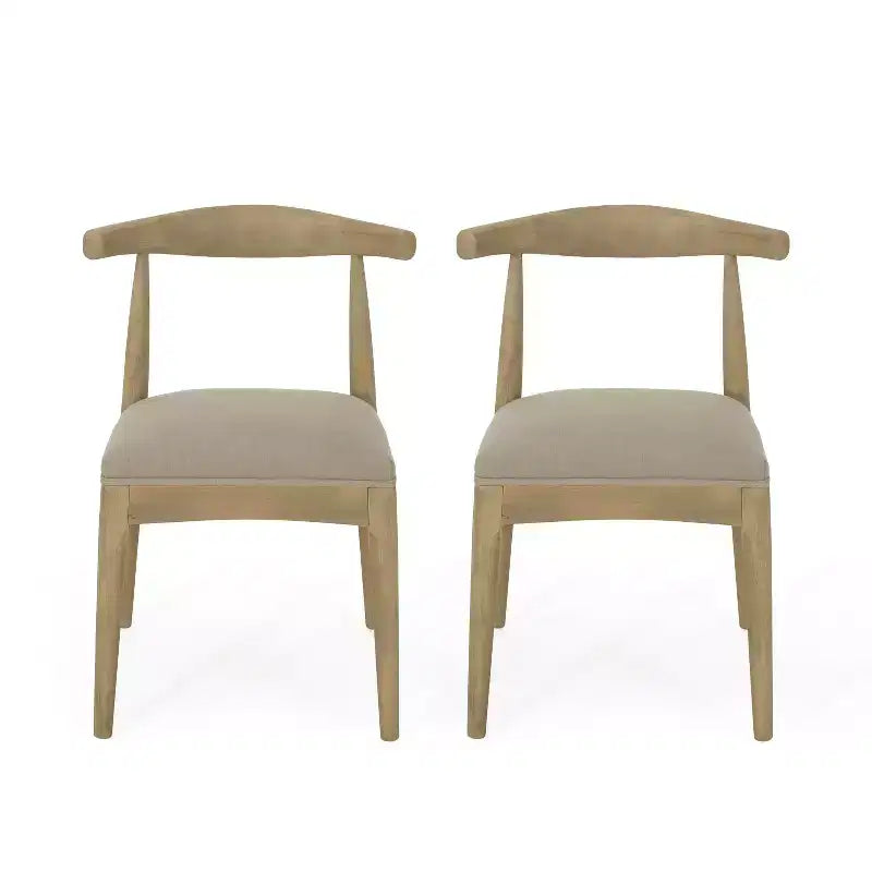 Chaises de salle à manger GDFStudio Covey en tissu d'inspiration scandinave (lot de 2)