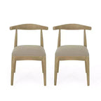 Chaises de salle à manger GDFStudio Covey en tissu d'inspiration scandinave (lot de 2)