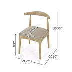 Chaises de salle à manger GDFStudio Covey en tissu d'inspiration scandinave (lot de 2)
