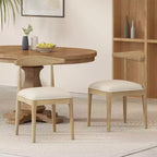 Chaises de salle à manger GDFStudio Covey en tissu d'inspiration scandinave (lot de 2)