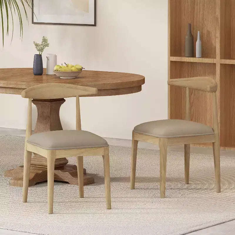 Chaises de salle à manger GDFStudio Covey en tissu d'inspiration scandinave (lot de 2)