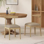 Chaises de salle à manger GDFStudio Covey en tissu d'inspiration scandinave (lot de 2)
