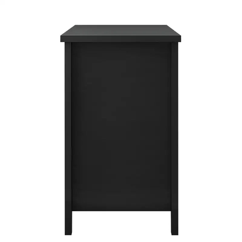 GDFStudio Commode de chevet Bowen bleu gris en bois de bouleau avec poignée coquille