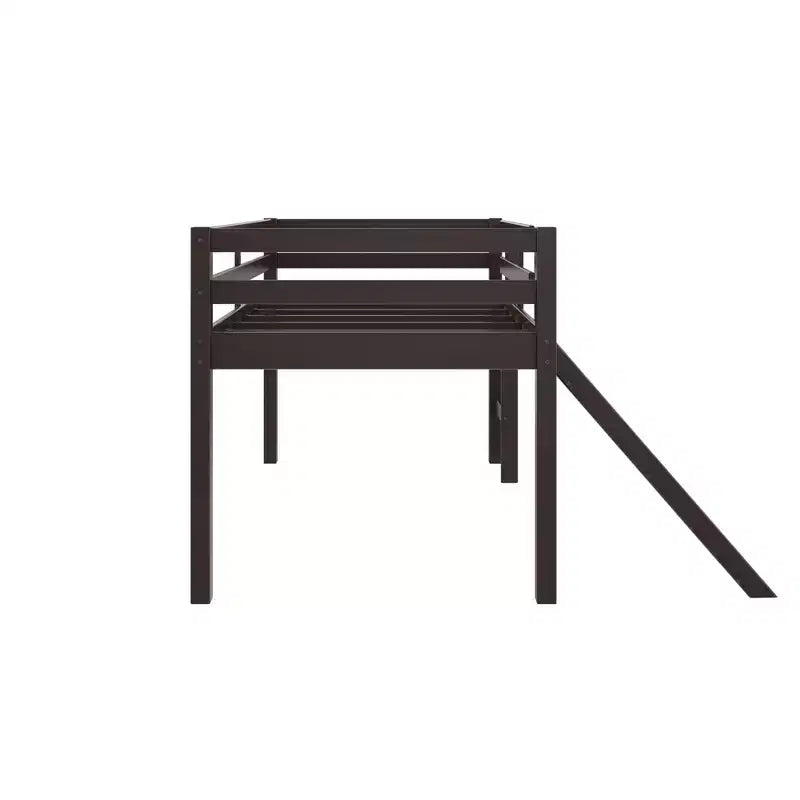 Lit mezzanine junior DHP Milton pour enfants avec toboggan