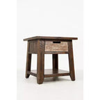 Jofran, Table d'appoint rustique en acacia massif Painted Canyon
