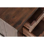 Jofran, Table d'appoint rustique en acacia massif avec chargement USB Painted Canyon