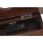 Jofran, Table d'appoint rustique en acacia massif avec chargement USB Painted Canyon