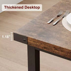 Table à manger pour 6 à 8 personnes, table de salle à manger rectangulaire en bois de 180 cm, table de cuisine robuste, table de dîner, montage facile