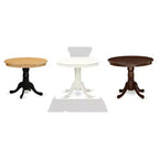 Table à manger ronde HomeStock sur pied de 36 pouces