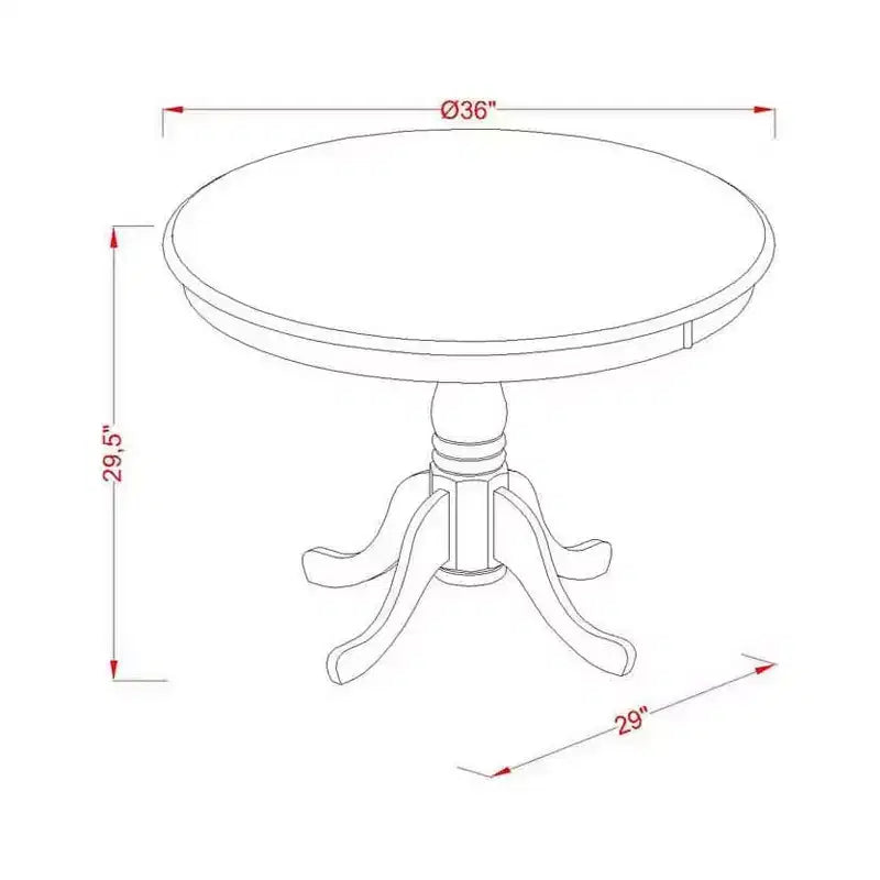 Table à manger ronde HomeStock sur pied de 36 pouces