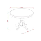 Table à manger ronde HomeStock sur pied de 36 pouces