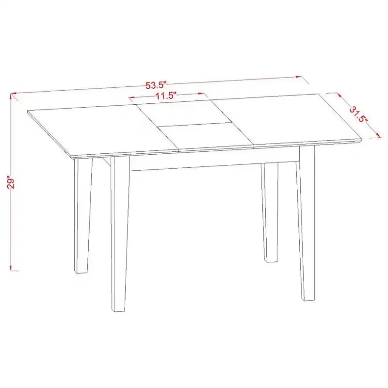 Table rectangulaire HomeStock avec 12 rallonges papillon