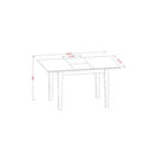 Table rectangulaire HomeStock avec 12 rallonges papillon