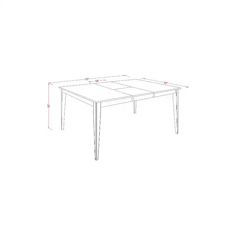 Table à manger rectangulaire moderne HomeStock avec rallonge papillon, coloris Cannelle Espresso