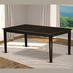 Table à manger rectangulaire moderne HomeStock avec rallonge papillon, coloris Cannelle Espresso