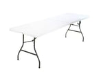 Table Cosco pliante en deux, moulée par soufflage, 76 x 244 cm, blanche