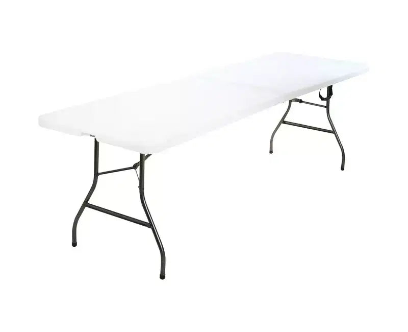 Table Cosco pliante en deux, moulée par soufflage, 76 x 244 cm, blanche