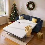 Mjkone Canapé-lit gigogne, Canapé-lit pleine grandeur avec matelas en mousse à mémoire de forme