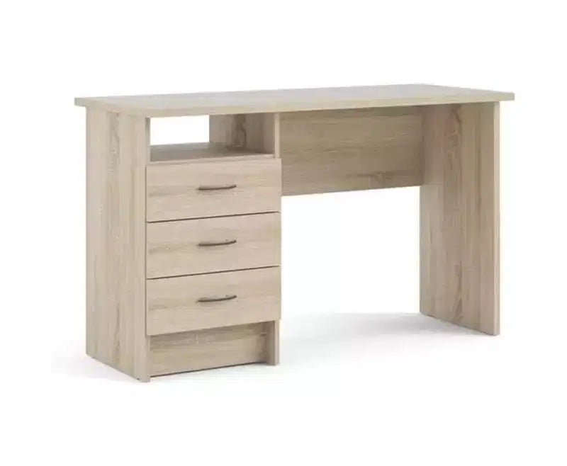 HomeStock Bureau en bois beige de 71 cm de hauteur avec compartiment de rangement dissimulé