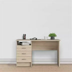 HomeStock Bureau en bois beige de 71 cm de hauteur avec compartiment de rangement dissimulé