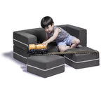 Causeuse et poufs modulaires pour enfants Jaxx Zipline / Chaise longue dépliante