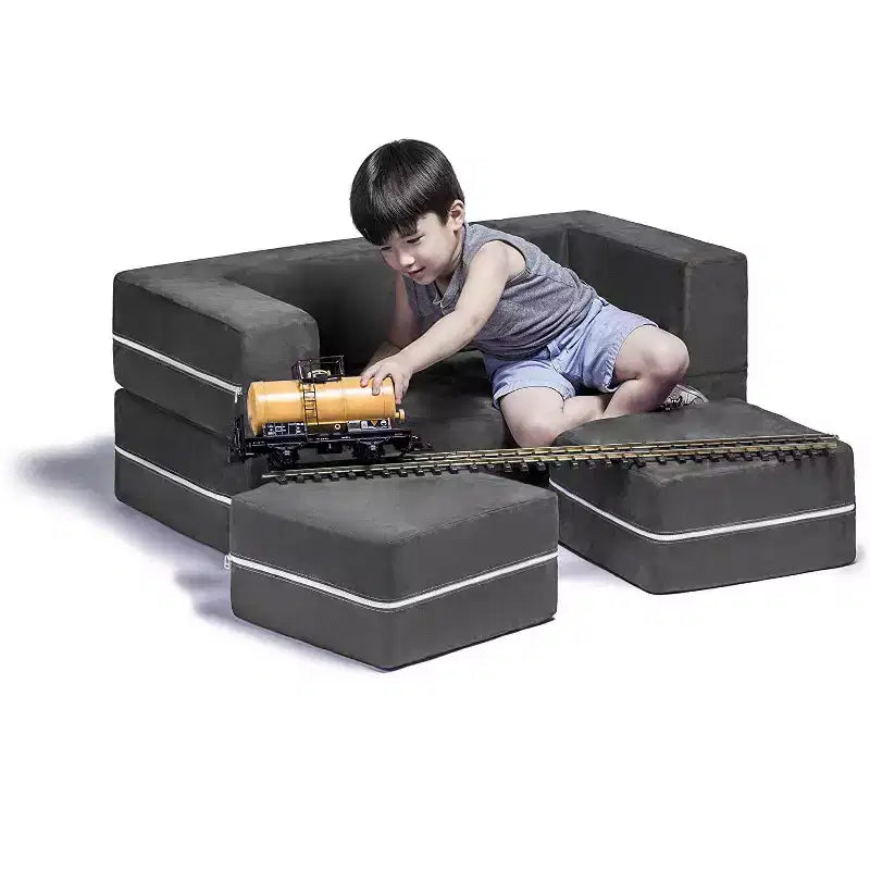 Causeuse et poufs modulaires pour enfants Jaxx Zipline / Chaise longue dépliante
