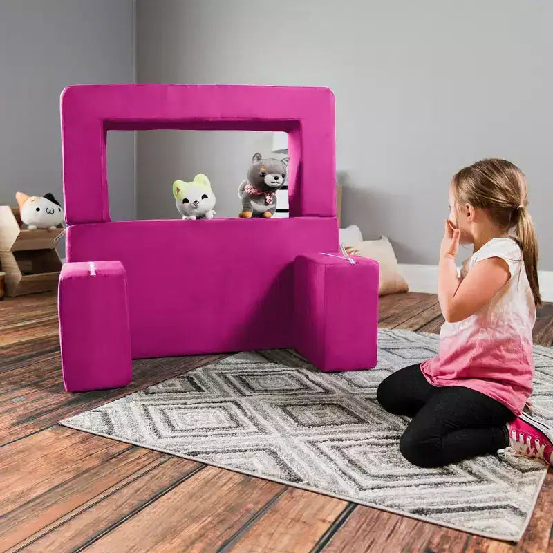Causeuse et poufs modulaires pour enfants Jaxx Zipline / Chaise longue dépliante