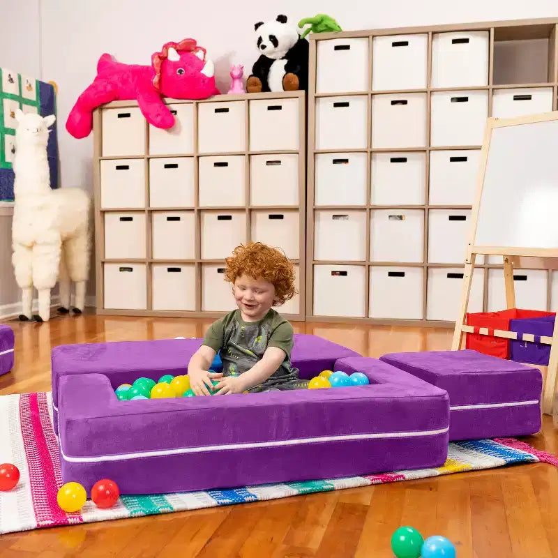 Causeuse et poufs modulaires pour enfants Jaxx Zipline / Chaise longue dépliante