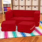 Causeuse et poufs modulaires pour enfants Jaxx Zipline / Chaise longue dépliante