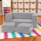 Causeuse et poufs modulaires pour enfants Jaxx Zipline / Chaise longue dépliante