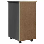 vidaXL MOSS Meuble de rangement à roulettes avec tiroirs Bois de pin massif Gris