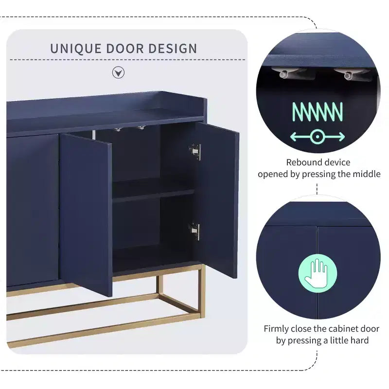Buffet AndMakers Wood 47.2 po. avec 4 portes