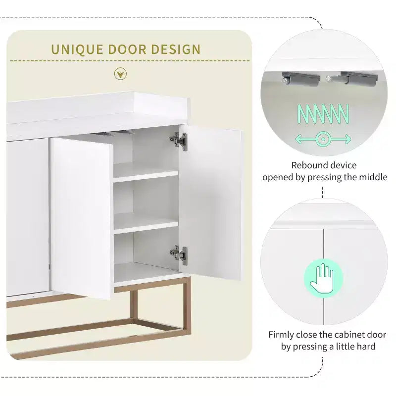 Buffet AndMakers Wood 47.2 po. avec 4 portes