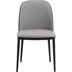 Ensemble de salle à manger 5 pièces LeisureMod Verve - Table ronde en MDF de 91,4 cm, 4 chaises de salle à manger en cuir