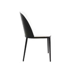 Ensemble de salle à manger 5 pièces LeisureMod Verve - Table ronde en MDF de 91,4 cm, 4 chaises de salle à manger en cuir