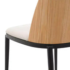 Ensemble de salle à manger 5 pièces LeisureMod Verve - Table ronde en MDF de 91,4 cm, 4 chaises de salle à manger en cuir