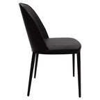 Ensemble de salle à manger 5 pièces LeisureMod Verve - Table ronde en MDF de 91,4 cm, 4 chaises de salle à manger en cuir