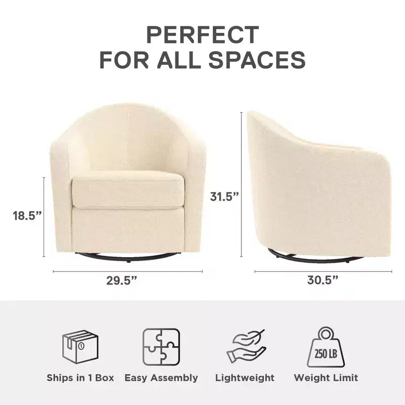 Fauteuil incurvé pivotant doux DHP