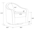 Fauteuil incurvé pivotant doux DHP