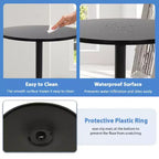 BestMassage Table de Bar 40 Pouces Table de Cuisine Moderne Table à Manger avec Base en Métal, Noir