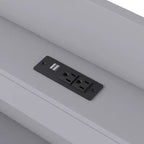 Lit plateforme Whisen Twin XL avec tête de lit LED de rangement, station de charge, lit gigogne simple et 2 tiroirs