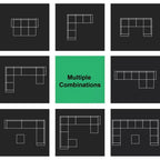Canapé d'angle en velours capitonné modulaire en forme de L 4 places Belffin