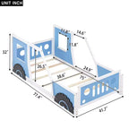 Lit plateforme Whisen en forme de voiture classique avec roues