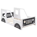 Lit plateforme Whisen en forme de voiture classique avec roues