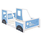 Lit plateforme Whisen en forme de voiture classique avec roues