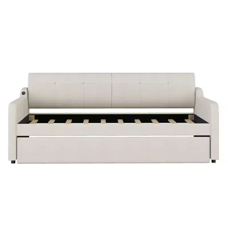 Lit de repos Whisen Upholstery avec lit gigogne relevable et port de charge USB