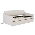 Lit de repos Whisen Upholstery avec lit gigogne relevable et port de charge USB