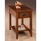 Jofran, table d'appoint chêne mission - Couleur marron