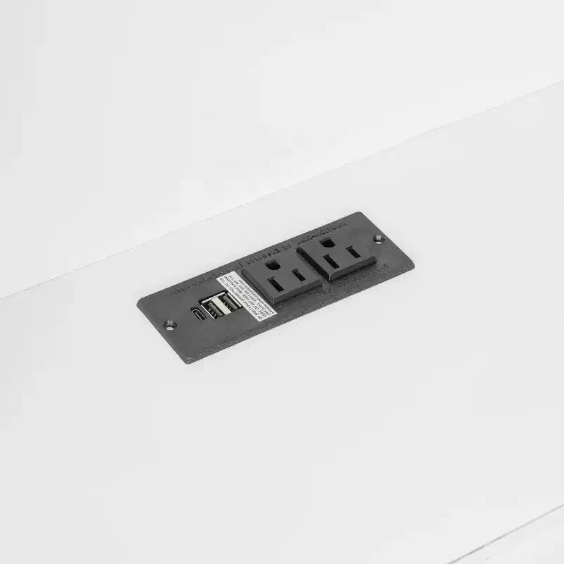 Lit de jour double en bois Whisen avec étagères de rangement, USB, LED et lit gigogne